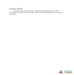 How to Make a Good Confession -  Activity - Grades 3-5
